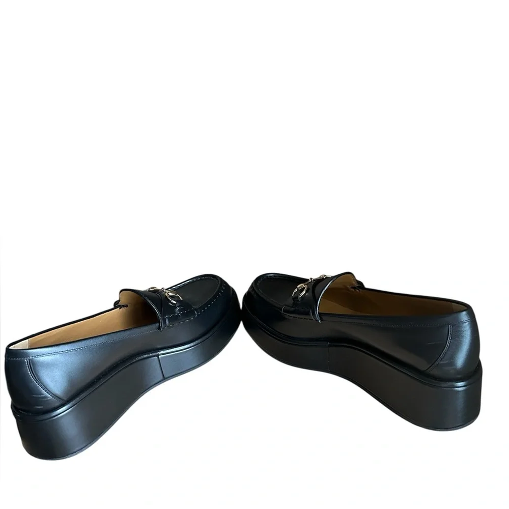 Gucci Ilde Horsebit Flatform leather platform Loafer RETAIL 1,300 - Picture 9 of 14